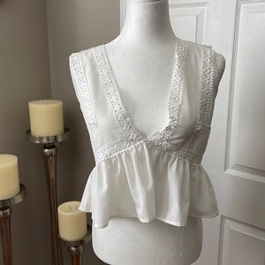 White embroidered top